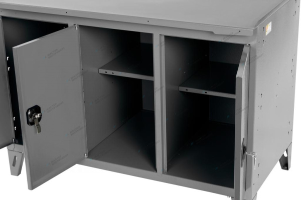 Верстак слесарный трехтумбовый, 3 серые створки nw303 7012/7015