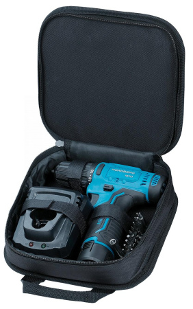 Шуруповерт аккумуляторный, макс. Ø сверла 10 мм, 12 В, 30 Нм, с 1 аккумулятором и зарядным устройством ne103k