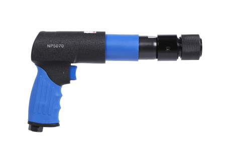 Пневмозубило 250 мм, с комплектом насадок и быстросъемным держателем в кейсе, 20 предметов np5070k1