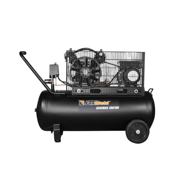 Компрессор масляный ременной AEROMAX 390/100 - Компрессор FOXWELD AEROMAX 390/100 масляный, ременной 7290 предназначен для подачи сжатого воздуха в пневмоинструмент и различное оборудование. Данная модель проста и удобна в эксплуатации. Прочный ко 7290
