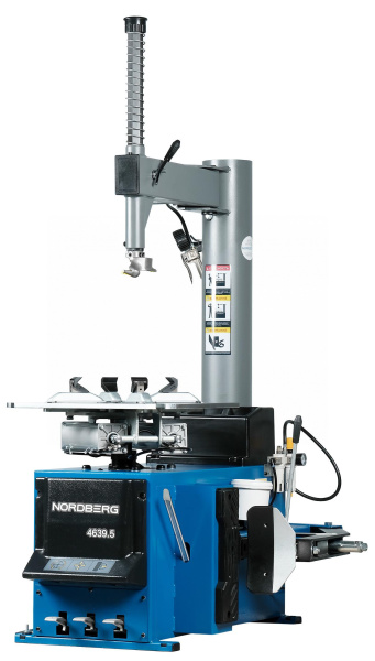Станок шиномонтажный полуавтомат, двухскоростной, усиленный отжим, 380 В, синий 4639,5