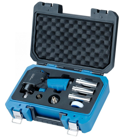 Пневмогайковерт ударный 1/2inch (Дюйм), 680 Нм, укороченный, с тремя головками в кейсе np14075k