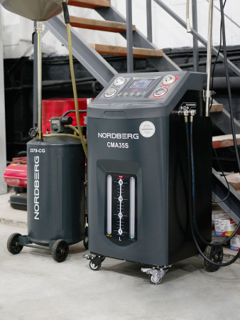 Установка для сбора масла пневматическая, 65 л, серая 2379-cg