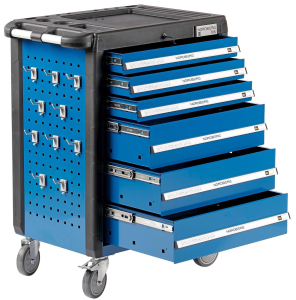 Тележка инструментальная, 6 выдвижных ящиков, синяя t6n(b)