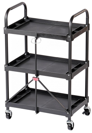 Тележка инструментальная, 3 пластиковые полки, складная t14