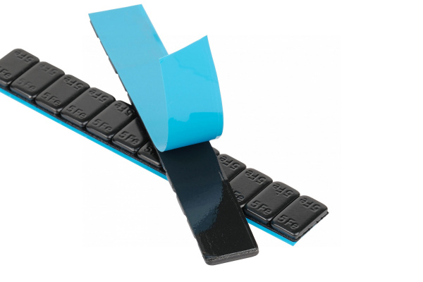 Грузики самоклеящиеся (12х5 г, L=14 см) Fe закругленные черные, 50 лент w5fr4b