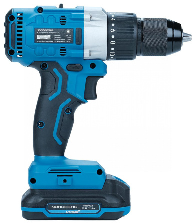 Шуруповерт аккумуляторный макс. Ø сверла 13 мм, 20 В, 80 Нм, с 2 аккумуляторами и зарядным устройством ne108k