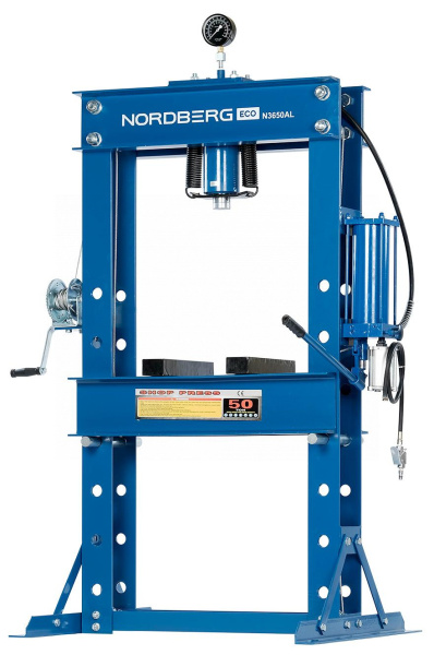 Пресс гидравлический 50 т, разборная рама, пневмопривод n3650al