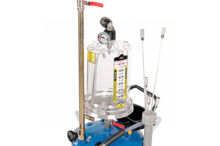 Установка для сбора масла пневматическая, 65 л, синяя 2379b