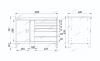 Верстак слесарный двухтумбовый, 7 серых ящиков nw217 7012/7015