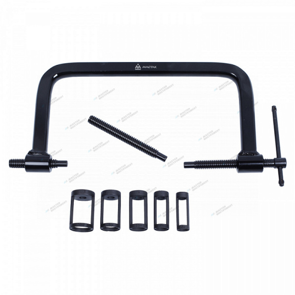 Рассухариватель клапанов универсальный, струбцина, кейс, 7 предметов 103-10006c