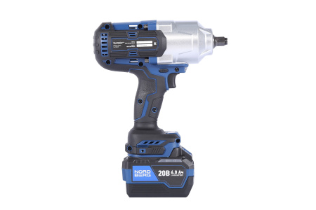 Гайковерт аккумуляторный, 1/2inch (Дюйм), 20 В, 1700 Нм, 2 аккумулятора 6 A и зарядное устройство, в кейсе ne812k