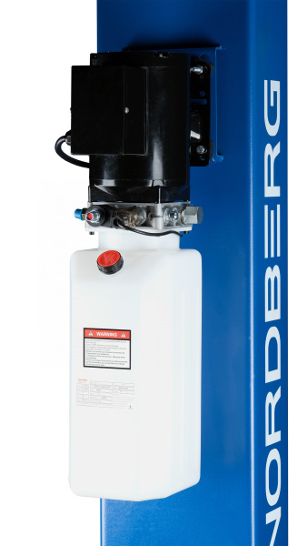 Подъемник двухстоечный 4 т, верхняя синхронизация, с электростопорами, H=3,6 м, 380 В, синий n4120he-4b