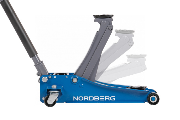 Домкрат подкатной 2,5 т с резиновой насадкой n32025e