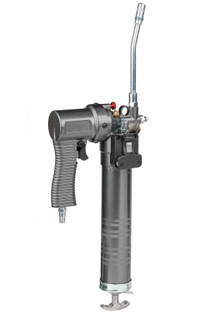 Шприц плунжерный пневматический для густой смазки с быстросъёмным соединением головки на тубу и поворотом рукоятки, 400 мл no3402