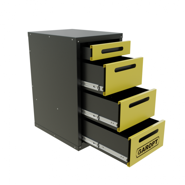 Тумба 4 ящика для верстака GAROPT(ЖЕЛТАЯ) gty4.yell