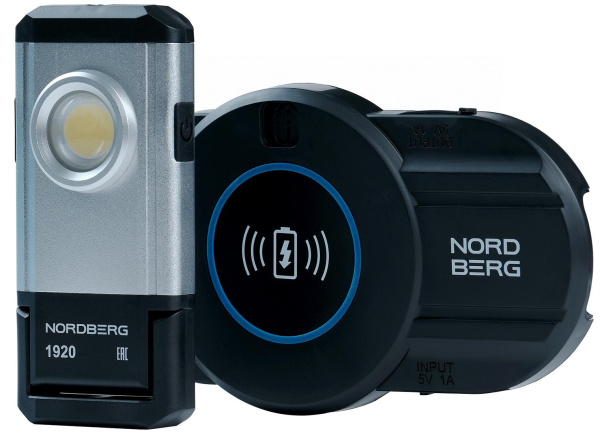 Фонарь светодиодный, аккумуляторный, с бесконтактным зарядным устройством 1920