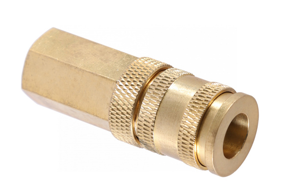Разъем inch (Дюйм)мамаinch (Дюйм) быстросъемный - резьба F1/4inch (Дюйм), с фиксатором, латунь npf32b
