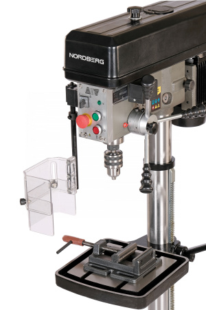 Станок сверлильный профессиональный (750 Вт, 25 мм, 5 скоростей, нарезание резьбы, тиски) nd25116p