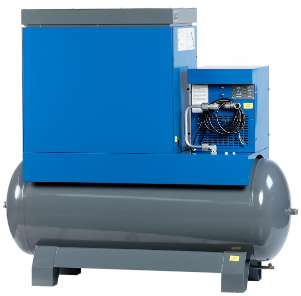 Компрессор винтовой, 7,5 кВт, ресивер 350 л, 10 бар, 900 л/мин, осушитель nca10rd