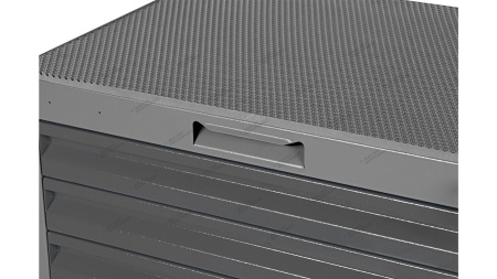 Тележка инструментальная, 5 выдвижных серых ящиков nt225 7012/7015