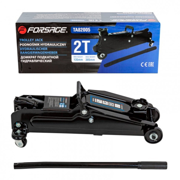 Домкрат подкатнойгидравлический 2 т (h min - 135мм, h max - 385мм) f-ta82005