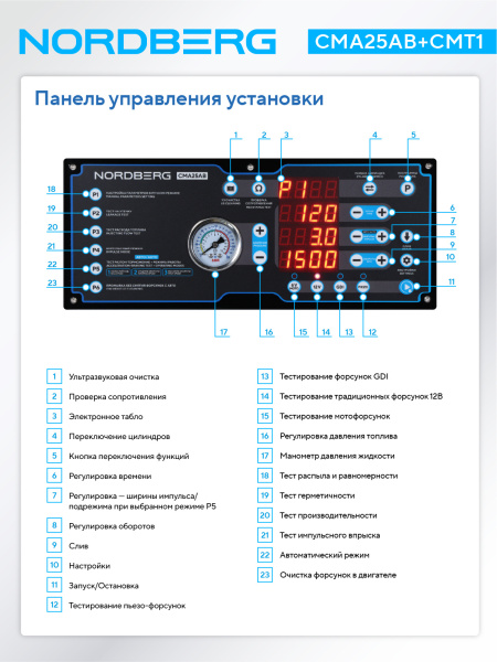 Установка для тестирования и очистки GDI и пьезофорсунок + камера визуального контроля распыла форсунок cma25ab+cmt1