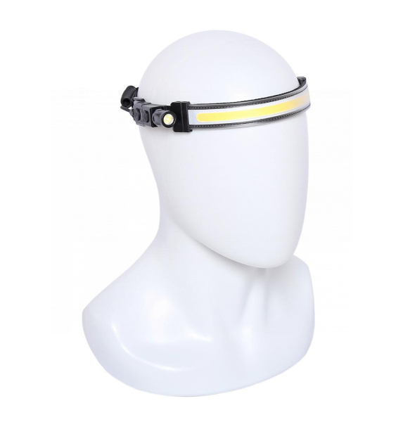 Фонарь налобный со светодиодной лентой и боковым направленным светом, аккумуляторный 1956