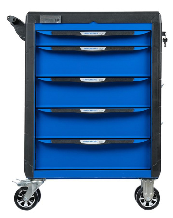 Тележка инструментальная, 5 выдвижных ящиков, с системой защиты от опрокидывания, синяя t5p(b)