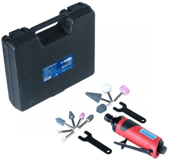 Пневмобурмашинка 1/4inch (Дюйм) с комплектом насадок в кейсе np3020