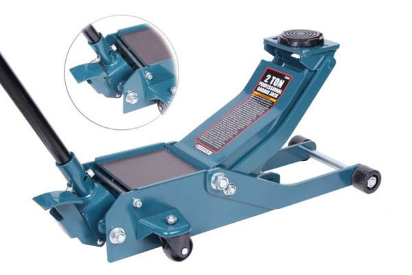 Домкрат подкатнойгидравлический 2 т усиленный низкопрофильныйвысота подхвата - 75мм, высота подъема - 510мм, сменная резиновая накладка, магнитный f-rf820031