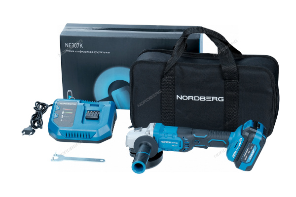 УШМ аккумуляторная, Ø диска 125 мм, 20 В, с аккумулятором и зарядным устройством ne307k