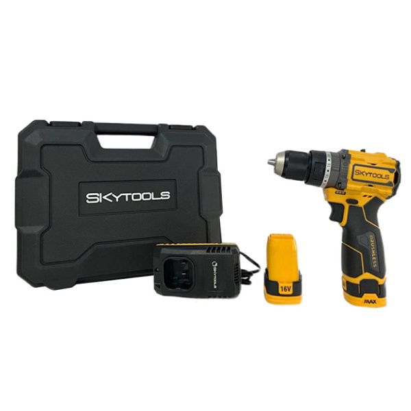 Аккумуляторная дрель-шуруповерт SKytools 2.0 Ач х 2, 16В), SK7004 207544