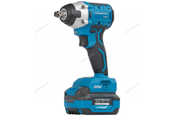 Гайковерт аккумуляторный, 1/2inch (Дюйм), 20В, 300Нм с 4A акк. и зар. уст-вом 4A, в чехле ne803k