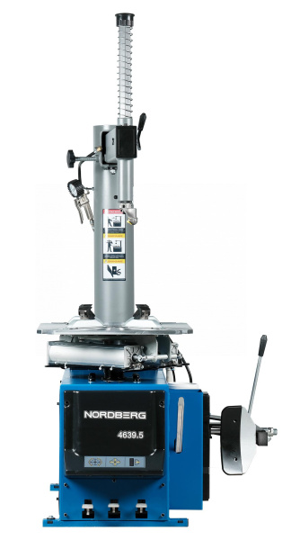 Станок шиномонтажный полуавтомат, односкоростной, усиленный отжим, 220 В, синий 4639,5