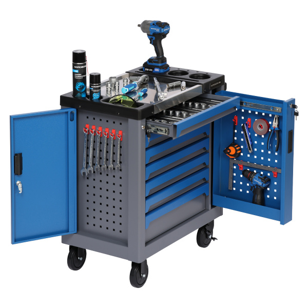 Тележка инструментальная, 7 выдвижных ящиков t71