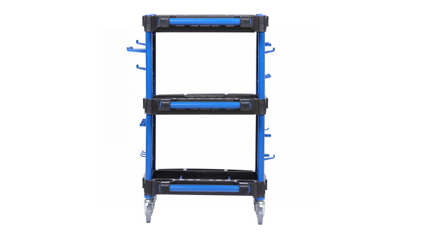 Тележка инструментальная, 3 пластиковые полки, синяя t32b