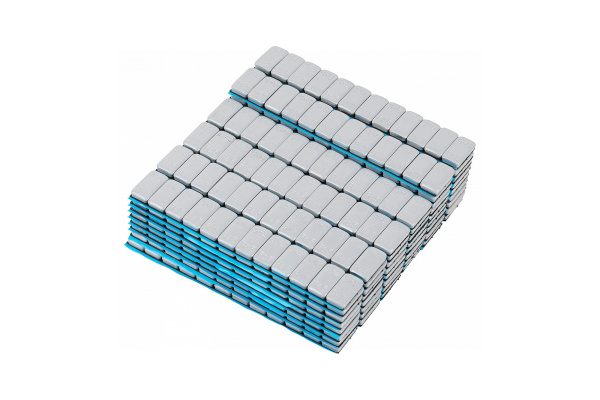 Грузики самоклеящиеся (12х5 г) Fe закругленные L=12 см, серые, 50 лент w5fr2g