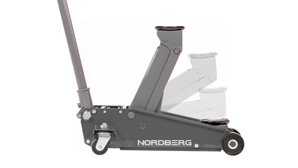 Домкрат подкатной 3 т с резиновой насадкой, быстрый подъем n32030g