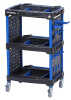 Тележка инструментальная, 3 пластиковые полки, синяя t32b