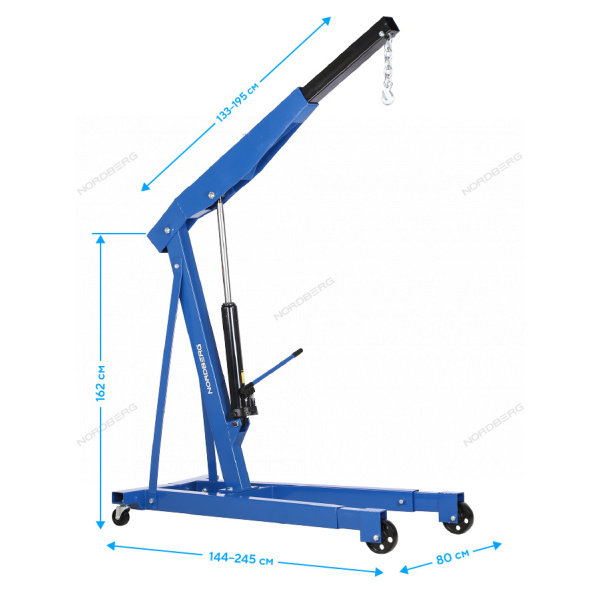 Кран гидравлический двухплунжерный, 3 т, усиленный n3731