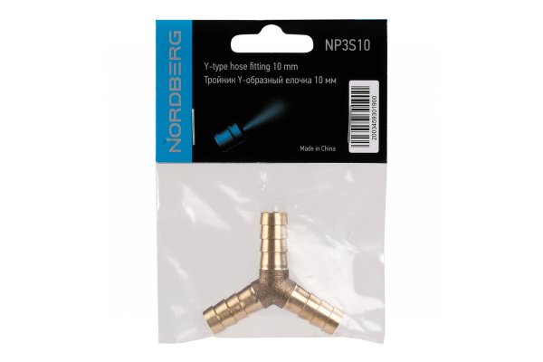 Тройник Y-образный - елочка Ø 10 мм np3s10