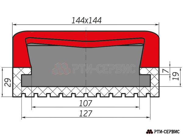 Накладка резиновая для подъемников inch (Дюйм)BEND PAKinch (Дюйм) 1025