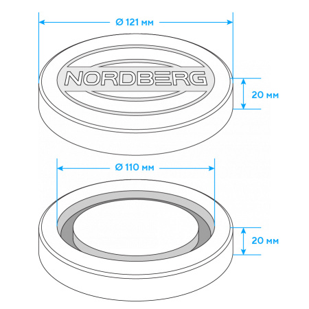 Резиновая насадка с логотипом для домкрата N32021E, N3203, N32030, N32031N, N32032, N32033, N32035 pad3