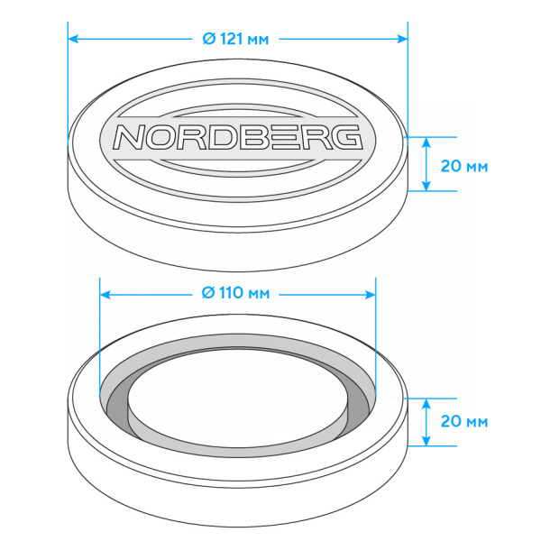 Резиновая насадка с логотипом для домкрата N32021E, N3203, N32030, N32031N, N32032, N32033, N32035 pad3
