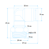 Фитинг угловой трубка 10 мм резьба 1/2inch (Дюйм) qpln10-04