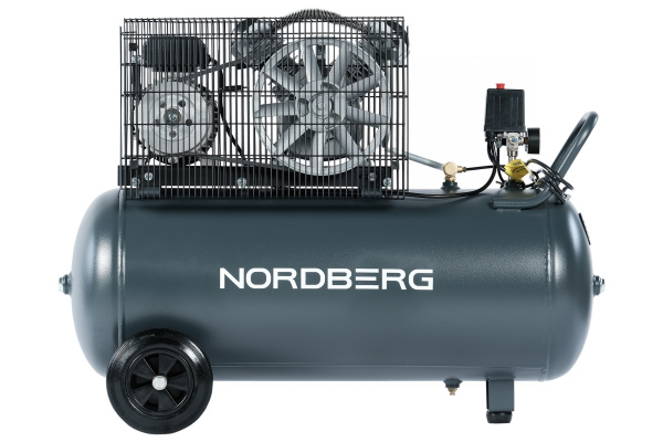 Компрессор поршневой с ременной передачей 220 В, ресивер 100 л, 360 л/мин ncp100/360a