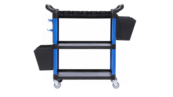 Тележка инструментальная, 3 пластиковые полки, синяя t3b