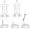 Съемник подшипников через сепаратор. Набор 10 предметов, KA-2578K ka-2578k