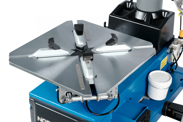 Станок шиномонтажный полуавтомат, двухскоростной, взрывная накачка, 380 В, синий 4639